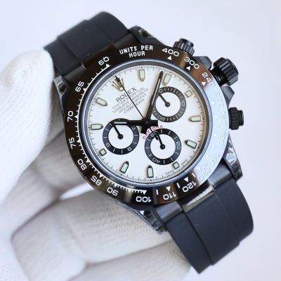 ROLEX Daytona  40MM 7500 Movement Blaken White Wrist Watch